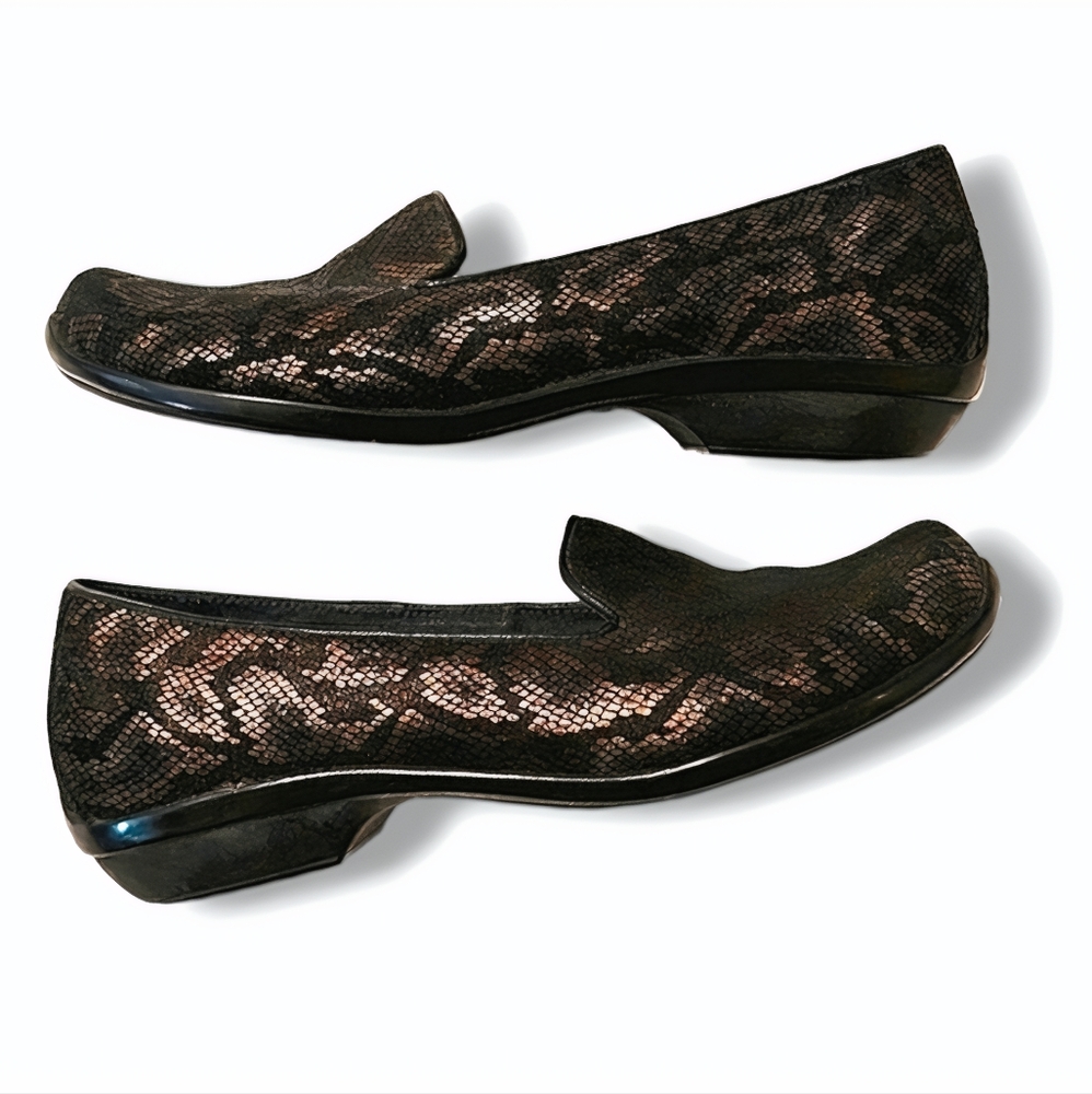 Dansko Olivia Snakeskin Print Leather Loafers 39 - Picture 6 of 8